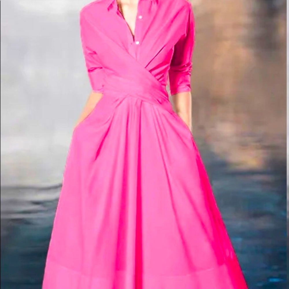 NWT bright pink shirt dress. Love it, but too small. Bought @ Stylewe.